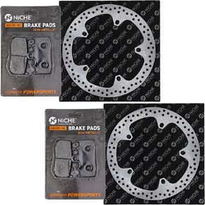 NICHE Front Brake Rotor Pad Semi Metallic Kit for BMW 34118534183 34117671780 34117660448 34117711428 34118526575
