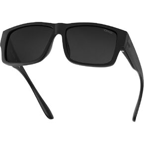 TOROE Matte Black VALLEY Z87+ Polarized TR90 Sunglasses Anti-Glare Polycarbonate ANSI Safety Rated Glasses