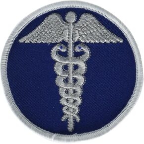 EagleEmblems PM3956 Patch-Medic,Caduceus (BLU/WHT) (3'')