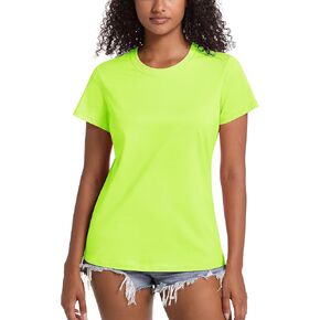 TACVASEN المرأة القطن تي شيرت قصيرة الأكمام تي شيرت بلايز عادية الأساسية تيز Crewneck تي شيرت