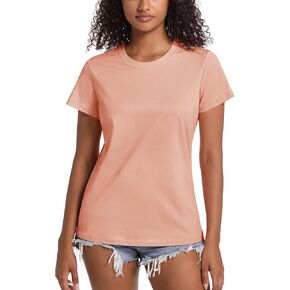 TACVASEN Women's Cotton T Shirts Short-Sleeve T-Shirt Casual Tops Basic Tees Crewneck T-Shirt