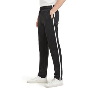 Zylioo Tall Track Pants for Men with 1-Side Stripe, 34 32 Inch Inseam Zippered Cuffs Track Pants