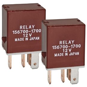 156700-1700 Automotive Relay (Pack of 2) - 5Pins 20A 12VDC, Mini ISO SPST Contact, Compatible with 90084-98032 90987-04004 90987-T4001 TD156700-3360 82501-TC000 156700-0860