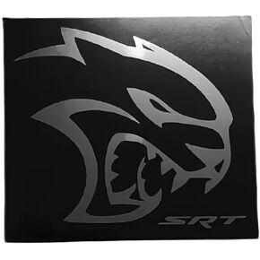 Dodge SRT Hellcat Black Chrome Screen Printed Sticker