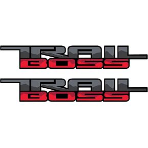 Pair Set Trail BOSS Bedside Decal Stickers Nameplate Replacement for 2019-2023 Z71 Silverado 1500 2500 HD Next Gen (Black)