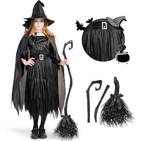 Spooktacular Creations Child Girl Black Witch costume (Large(10-12 yr))