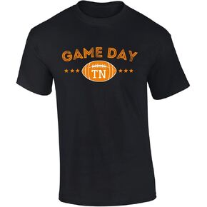 تي شيرت رجالي من Tennessee Game Day in TN Football Sports Team اللون برتقالي قصير الأكمام تي شيرت جرافيك