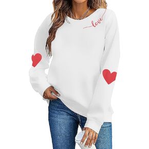 سويت شيرت FLOYU Valentine للنساء Be Mine Valentine Pullover Lover Heart Graphic Tops سترة رومانسية لعيد الحب