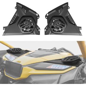 Front Dash Speaker Pods Panels for Can Am Maverick R 2024+, Dashboard Speaker Enclosures Speaker Pod Mounts for Can Am Maverick R 2024+ All Models Accessories(2PCS)