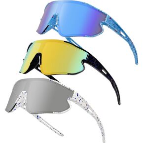 3PACK Youth Baseball Kids Sunglasses UV400 Sports Glasses for 4-12 Boys Girls Cycling Softball Running Goggles in Saudi Arabia