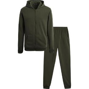 Coney Island Boys' Active Sweatsuit - 2 Piece Fleece Zip Hoodie Sweatshirt and Jogger Sweatpants - Activewear for Boys (5-16) in Kuwait