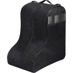 2 Pcs Boot Bags for Cowboy Boots Portable Boots Storage Bag for Travel Bags Men Tall Boot with Handle for Home Travel(Black)