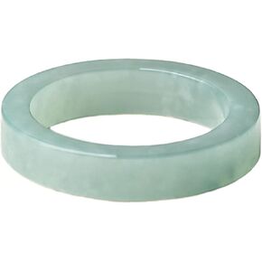 Light Green Jade Rings for Women, Ice Jadeite Jade Band Ring Genuine Natural Stone Jade Jewelry Crafts Gifts, Good Luck Jade Ring Jewelry