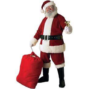 Rubies Adult Deluxe Ultra Velvet Santa Suit With Gloves