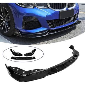 Front Bumper Lip Spoiler for 2019 2020 2021 2022 BMW G20 G28 3 Series Sedan M Sport 3Pcs Lip Chin Spoiler Glossy Black