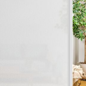 Finnez Window Privacy Film Frosted Glass Electrostatic Privacy Window Film Privacy Protection Window Stickers Anti-UV for Home Living Room Bedroom