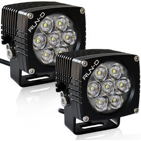 RUN-D Cube LED Driving Lights 35W 3 inch Off Road Lights (10 Degrees Spot) - 1 Pair
