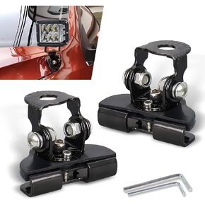 2 PCS Car Adjustable Hood Light Bar Bracket Kit, Stable Structure Waterproof Work Light Base Column Mounting Fixing Bracket, Auxiliary Lighting Non-Destructive Parts, for Cars (Black)