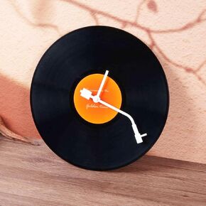 12" Vinyl Records Wall Decor, Vinyl Record Wall Clock, Unique Wall Clocks with Battery Operated (Battery Not Included) Music Decor and Room Decor