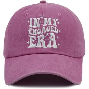 KKMKSHHG Funny Engaged Hat for Women Men, Adjustable Embroidered Cotton Baseball Cap