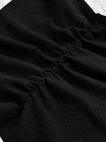 SOLY HUX Women's Tube Tops Summer Casual Ruched Strapless Sleeveless Crop Top Sexy Bandeau Tops in Saudi Arabia