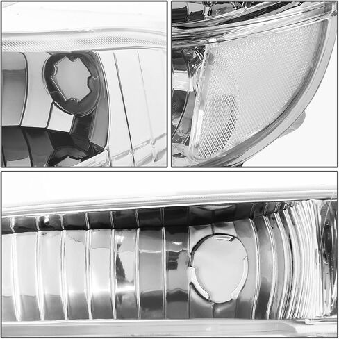 DNA MOTORING Pair Headlight Assembly Compatible with 1995-2001 Ford Explorer / 1997 Mountaineer, Chrome/Amber, HL-OH-FEXP954P-CH-AM in Saudi Arabia