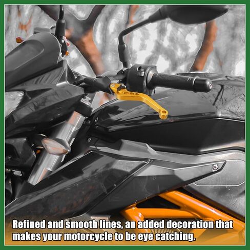 Motoforti 1 Pair 7/8" 22mm Universal Motorcycle Dual Hydraulic Handlebar Brake Master Cylinder Clutch Lever for Harley for Honda for Kawasaki Gold Tone Long-lasting in Saudi Arabia