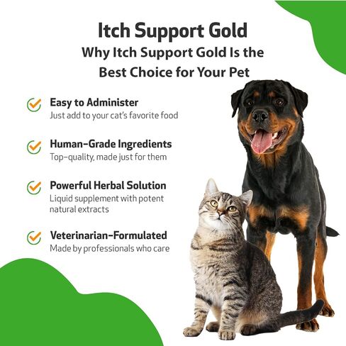 Pet Wellbeing - Itch Support Gold for Dogs - Natural Support for Itchy Skin Due to Allergies in Canines - 2 oz (59ml) in Saudi Arabia