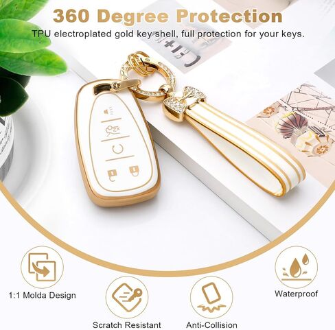 غطاء PIFOOG Key Fob لسيارة Chevy 5 أزرار زرقاء ناعمة من البولي يوريثان الحراري لمفاتيح السيارة وملحقات سلسلة المفاتيح لماليبو إكوينوكس بليزر ترافيرس كامارو كروز تراكس LT تريل بليزر سبارك مفاتيح ذكية in Kuwait