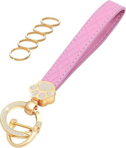 Wristlet Keychain,Wrist Keychain,Key Wristlet Car Key Chain Cat Lover Gifts for Women Men in Kuwait
