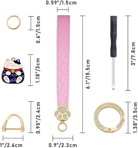 Wristlet Keychain,Wrist Keychain,Key Wristlet Car Key Chain Cat Lover Gifts for Women Men in Kuwait