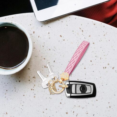 Wristlet Keychain,Wrist Keychain,Key Wristlet Car Key Chain Cat Lover Gifts for Women Men in Kuwait