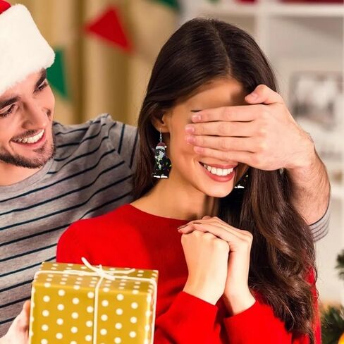 Christmas Earrings for Women Cute Cat Earrings Dangle Christmas Light Stocking Cat Earrings for Holiday Christmas Gifts 2024 in Kuwait