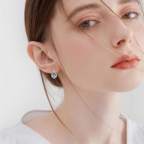 Celtic Trinity Knot Earrings for Women 925 Sterling Silver Triquetra Knot Leverback Abalone Shell Irish Jewelry Tree of Life Gift in Saudi Arabia