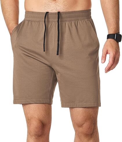 JMIERR Mens Running Shorts 7 Inch Lightweight Quick Dry Running Sports Athletic Gym Shorts with Zipper Pocket in Kuwait