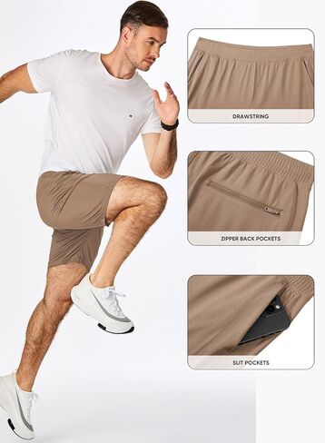 JMIERR Mens Running Shorts 7 Inch Lightweight Quick Dry Running Sports Athletic Gym Shorts with Zipper Pocket in Kuwait