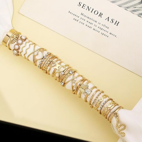 Gold Knuckle Rings Set For Women Vintage Stackable Joint Finger Midi Rings Dainty Cubic Zirconia Stackable Finger Ring Fashion Jewelry in Saudi Arabia