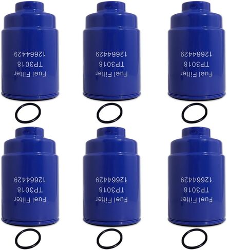 6PCS TP3018 12642623 Fuel Filter (Blue) Compatible with 6.6 Duramax Diesel Chevy Silverado/GMC Sierra 2500HD 2001-2016 3500HD 2007-2016 Express/Savana 2500 3500 4500 2012-2016 Diesel Engine in Saudi Arabia