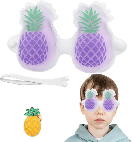 Pineapple Eye Ice Pack, IVF Ice Pack, Pineapple Brooch Pin, Pineapple Cold Packs Cooling Relieves Pain (Purple Eye ice Pack+ Pineapple Brooch pin) in Saudi Arabia
