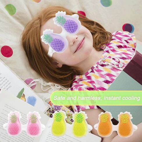 Pineapple Eye Ice Pack, IVF Ice Pack, Pineapple Brooch Pin, Pineapple Cold Packs Cooling Relieves Pain (Purple Eye ice Pack+ Pineapple Brooch pin) in Saudi Arabia