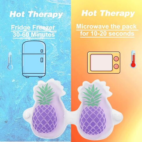 Pineapple Eye Ice Pack, IVF Ice Pack, Pineapple Brooch Pin, Pineapple Cold Packs Cooling Relieves Pain (Purple Eye ice Pack+ Pineapple Brooch pin) in Saudi Arabia