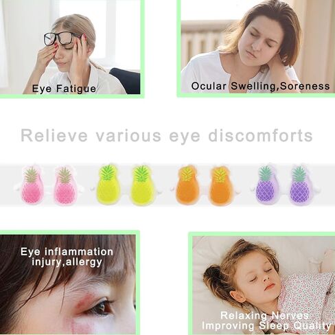 Pineapple Eye Ice Pack, IVF Ice Pack, Pineapple Brooch Pin, Pineapple Cold Packs Cooling Relieves Pain (Purple Eye ice Pack+ Pineapple Brooch pin) in Saudi Arabia