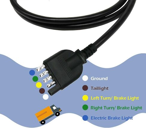 4 دبوس موصل للمقطورة 5FT 18AWG مقطورة الأسلاك تسخير 4 طريقة الثقيلة جاكت تمديد كابل 4 طريقة مقطورة التوصيل عدة in Saudi Arabia