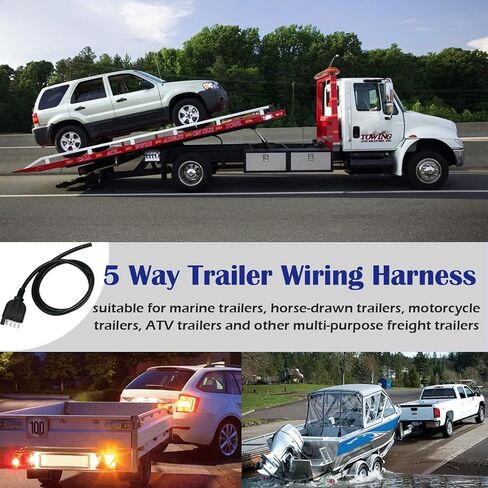 4 دبوس موصل للمقطورة 5FT 18AWG مقطورة الأسلاك تسخير 4 طريقة الثقيلة جاكت تمديد كابل 4 طريقة مقطورة التوصيل عدة in Saudi Arabia