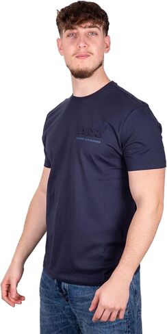 Armani Exchange Men's Regular Fit Cotton Embossed Ax Logo Tee in Saudi Arabia