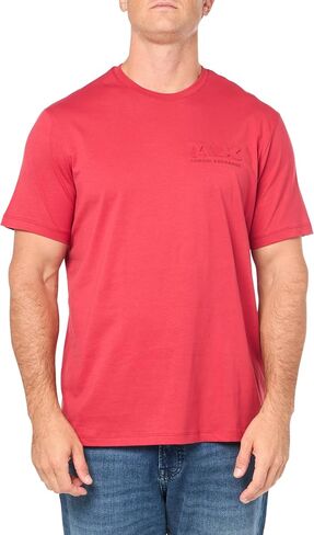 Armani Exchange Men's Regular Fit Cotton Embossed Ax Logo Tee in Saudi Arabia