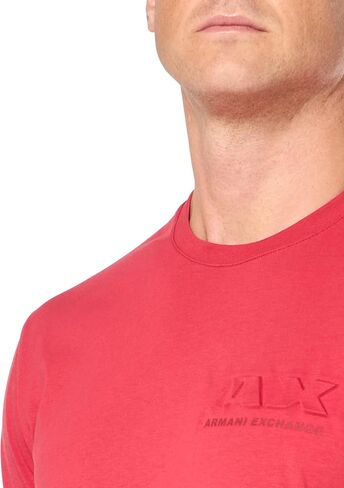 Armani Exchange Men's Regular Fit Cotton Embossed Ax Logo Tee in Saudi Arabia