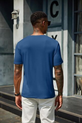 قمصان Henley الرجالية من COOFANDY بأكمام قصيرة كاجوال صيفية أساسية تي شيرت بأزرار صلبة in Saudi Arabia