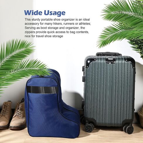 2 Pcs Boot Bags for Cowboy Boots Portable Boots Storage Bag for Travel Bags Men Tall Boot with Handle for Home Travel(Black) in Kuwait