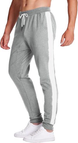 LABEYZON Men's Sweatpants, Jogger Track Pants Slim Fit Workout Gym Pants for Men with Zipper Pockets in Saudi Arabia